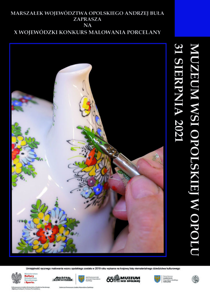 Plakat promujący malowaną porcelanę