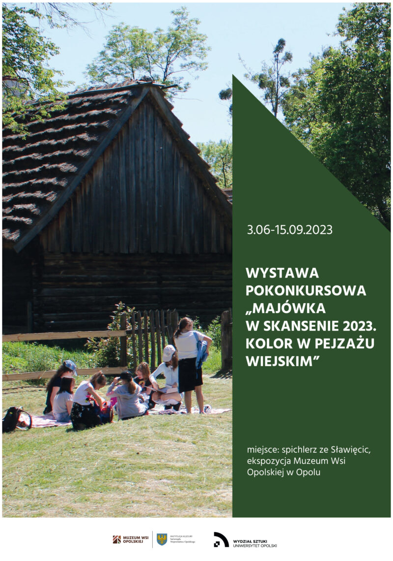 Plakat informujący o wystawie pokonkursowej 