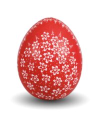 Jajko-kroszonka-z-motywem-kwiatowo-roslinnym-tlo-czerwone.