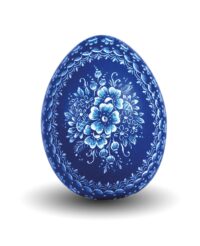 Jajko-kroszonka-z-motywem-kwiatowo-roslinnym-tlo-niebieskie.